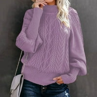 apsuyy modni prevelizirani džemperi za žene poklon - udobnost lagane labave labave fit solid color okrugli