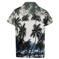 Pseurrlt ljetne muške košulje s kratkim rukavima Havajski muns ne print bluza m-3xl
