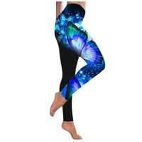 Ženske joge hlače, viši za vježbanje visokog struka - ženske mršave tiskane joge gamaše rastezljivih