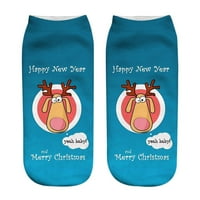 Hanas Fashion Socks Unise Christmas Funny 3D modni ispisane casual čarape slatke niske rezne čarape