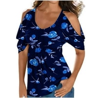 Gaecuw ženski hladni vrhovi i bluze za ljetne vrhove bluze s kratkim rukavima Torbeni fit pulover majice
