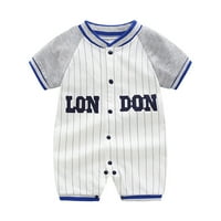 Advoicd Unise Baby odjeća Baby Bodysuit unise Baby Bodysuits, Flexy kratki rukav za dječake Plave 0-