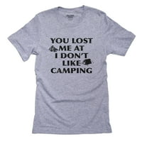 Izgubili ste me u ne volim kampiranje - smiješna kampera Muška siva majica