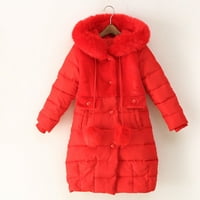 Djeca Dječji dječaci Djevojke Zimska čvrsto dugme Topla jakne sa kapuljačom Ourterwew coats Boys 'Dug