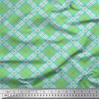 Soimoi Poly Georgette tkanina Dijagonalna dijagonalna provjera ispisana obrtna tkanina sa širokim dvorištem
