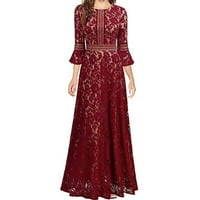Lenago ženske haljine plus veličina Svečana četvrtina rukava izdubljena čipka na večernju haljinu na