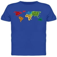Mapa svijeta na kontinentima Majica Muškarci -Mage by Shutterstock, Muškarac Veliki