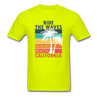 Vozite se valovima - plaža Malibu - Unizno klasična majica