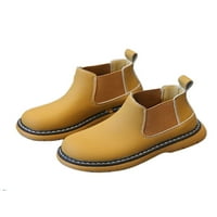 Lacyhop Unise Kids Comfort Chelsea Boots Neklizajući elastični klizanje otporni na zimske cipele Žuta