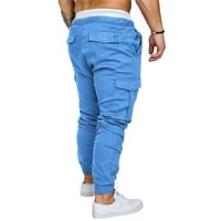 Muške modne Joggers Sportske hlače Ležerne prilike pamučne teretne pantalone Teretane Duksevi pantalone
