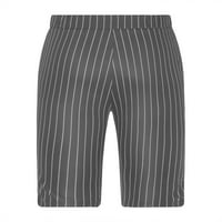 Muške kratke hlače za noge, muške pruge Stripe Dressy Hratke Casual Suds Hotcsi s džepovima Klasične