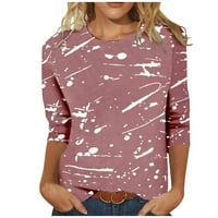 Zunfeo ženske majice za rukav Crewneck casual trendi udobnost slobodnog montaža vrhova grafički ljetni