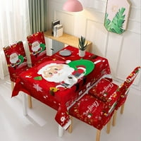 Shulemin božićni stil stolice za poklopac pogon kože Poliester Santa Claus uzorak Poklopac stolice za