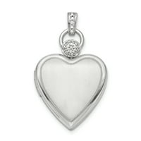 Carat u Karatsu sterling srebrna polirani finirani dijamantni dijamantni naglašen saten privjesak sa