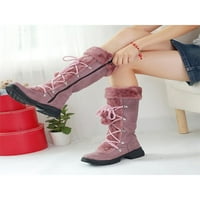 Rotosw dame čizme za snijeg Fau krzno tople cipele plišana obložena zimska čizma s niskim potpeticama