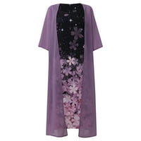 Haljine za žene tiskane dužine koljena A-linijska ležerna haljina Ležerne prilike za letnje ružičaste