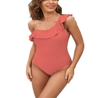 Avamo Žene Kupanje odijelo od kupaćih kupaćih kostima Ruffless BACKLEX Jednoj kostimice dame bez rukava