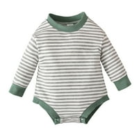Rovga Boys BodySuits Stripe Prints Dugi rukavi Romper Trpes Dječja djeca odjeća za dijete