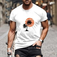 Zkozptok grafičke tiskane majice za muškarce kratki rukav casual okrugli vrat udobne teženje Sport Slim