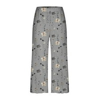 Aherbiu Plus Veličina pidžame setovi za ženske majice kratkih rukava sa Capri Hlače cvjetne odjeće za