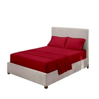 Najbolji izbor kućne posteljine set za pokrov pokrov pokrov jastučnice nalik boju poliesterskih posteljina, vino crvena, blizanci, set