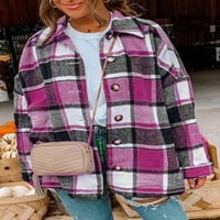Eytino ženska kaidna kaidna flannelska košulja za jaknu na dugim rukavima s dugim rukavima