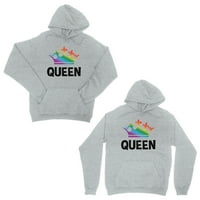 Kraljica kraljica Rainbow Crown Black Match Couwround Hoodies