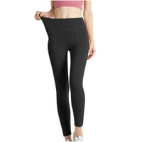 TOQOT Work Loging za žene - Stretch Gym Slim Fit Butt Lift High Rite Yoga gamaše crna