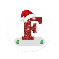 LisingTool božićni ukrasi Božićno pismo ukrasi Drveni ukrasi za božićne stablo Pismo viseći privjesci