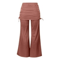 Ljetne hlače široke noge za žene gradijentne solidne boje pantalone za distribuciju široke pantalone
