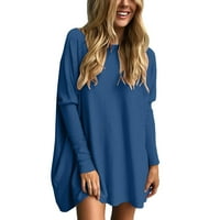 Ženske majice za nošenje sa gamašima dugih rukava Fall Ters Bluze Blue L