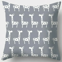 Grey lumbalni jastuk geometrija ostavlja cvjetne pruge na kaisu print kauč za kauč na kauču navlake