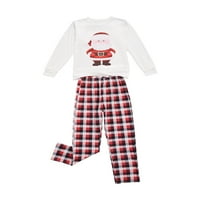 Yejaeka Božićna porodica koja odgovara pidžami, crtani santa vrhovi sa plaičnim hlačama