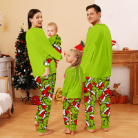 Nestašno božićne pidžam, obiteljski božićni pidžamski setovi-božićna zelena tema i zeleni čudovište