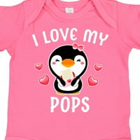 Inktastic Volim svoje popove sa slatkim pingvinom i srcima poklon dječje djevojke