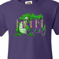 Inktastic Mardi Gras Alligator sa majicom za mlade perle