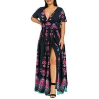 Mini ljetne haljine za žene Ženske haljine za odmor na plaži cvjetne tiskane mini haljine Boho haljina