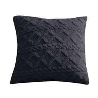 NJSHNMN plišani teksturirani dijamantski pojas Striped jastuk za bacanje navlake čvrste boje, mornarsko