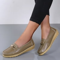 Qxutpo Cipele za žene Modni natikači prozračne čipke Up ravne dno boje casual cipele