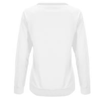 Halloween T majice za žene za ispis majica bluza okrugli vrhovi vrata bijeli xxl