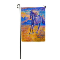 Originalna ulje slikanje trčanih konja Moderne akvarelne akvarele Umjetni vrt zastava ukrasna zastava