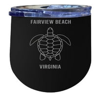 Fairview Beach Virginia oz Crni lasersko izolirano vino od nehrđajućeg čelika
