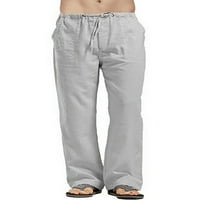 NOLLA muške hlače elastične struke dno nacrtni pantalone MENS casual loungewear Solid Boja siva 5xl