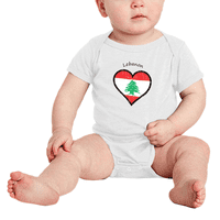 Libanon Flag Heart Love Slatka odjeća za djecu