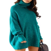 Glookwis dame džemper čvrsti boju Jumper vrhovi dugih rukava pleteni džemperi jesen pletivo pulover