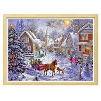 Zidne naljepnice WMYBD božićne drvce Skijaško zabava Mala kuća ukrasi Paste naljepnice za zidne paste