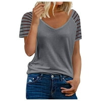 Ženski bluze Žene Ležerne prilike sa slobodnim rukavima V izrez kratki rukav modni mreži TO-majice The
