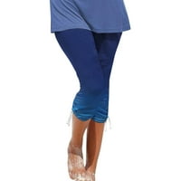 Iuhan Womens Capri Yoga gamaše Ljeto Visoko strukske hlače za hlače za vuču