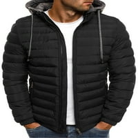 Grianlook muški kaput dugih rukava s kapuljačom kapuljača puffer jakna za muškarce zagrijane kapute