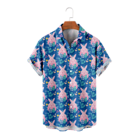 Muškarci i dječaci Uskršne havajske majice Uskršnji ispisani opušteni, ležerni majica kratkih rukava
